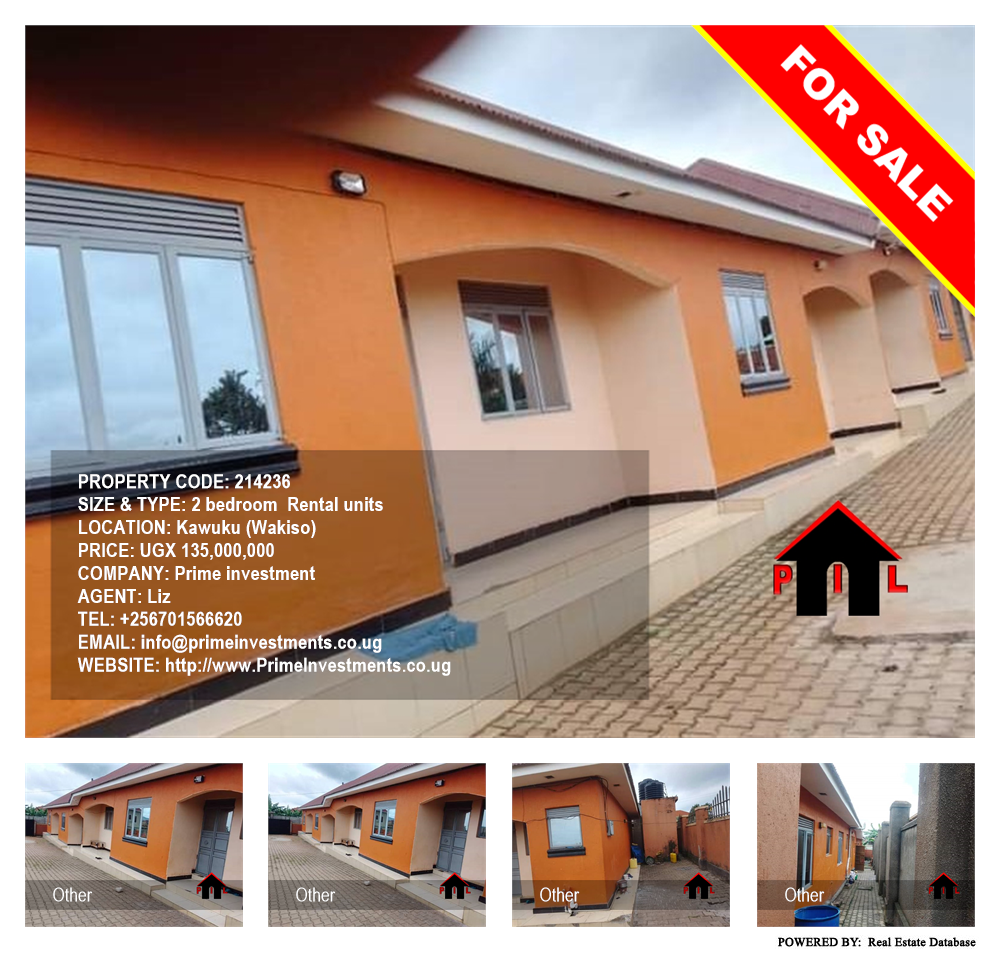 2 bedroom Rental units  for sale in Kawuku Wakiso Uganda, code: 214236