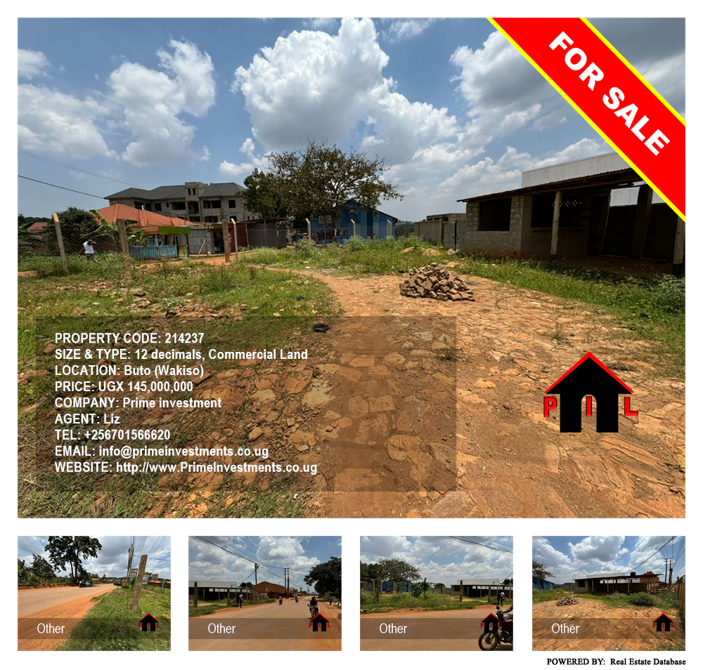 Commercial Land  for sale in Buto Wakiso Uganda, code: 214237