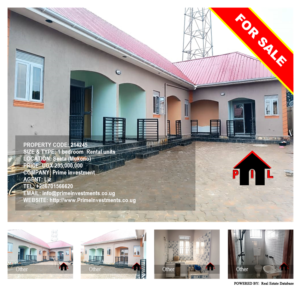 1 bedroom Rental units  for sale in Seeta Mukono Uganda, code: 214245