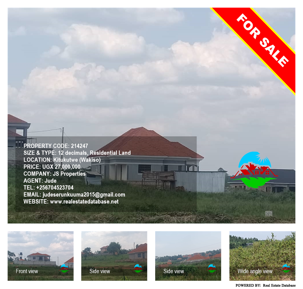 Residential Land  for sale in Kitukutwe Wakiso Uganda, code: 214247