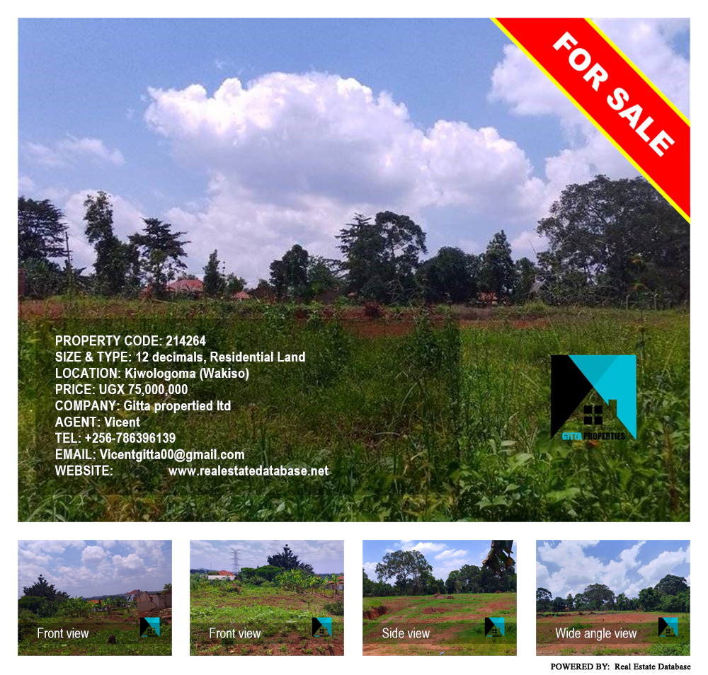 Residential Land  for sale in Kiwologoma Wakiso Uganda, code: 214264