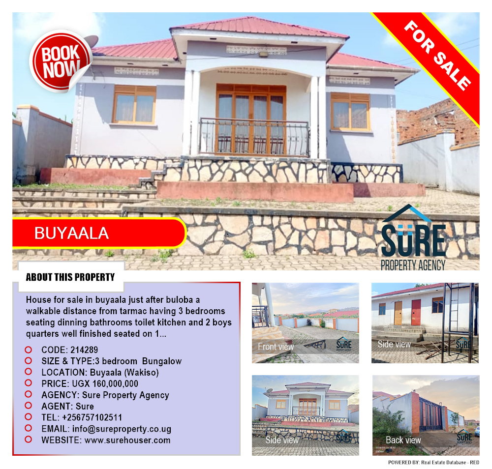 3 bedroom Bungalow  for sale in Buyaala Wakiso Uganda, code: 214289