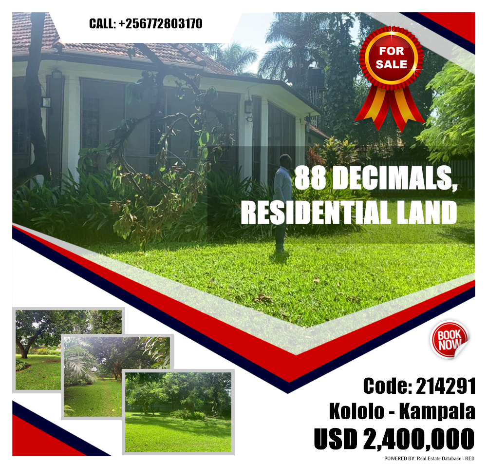 Residential Land  for sale in Kololo Kampala Uganda, code: 214291