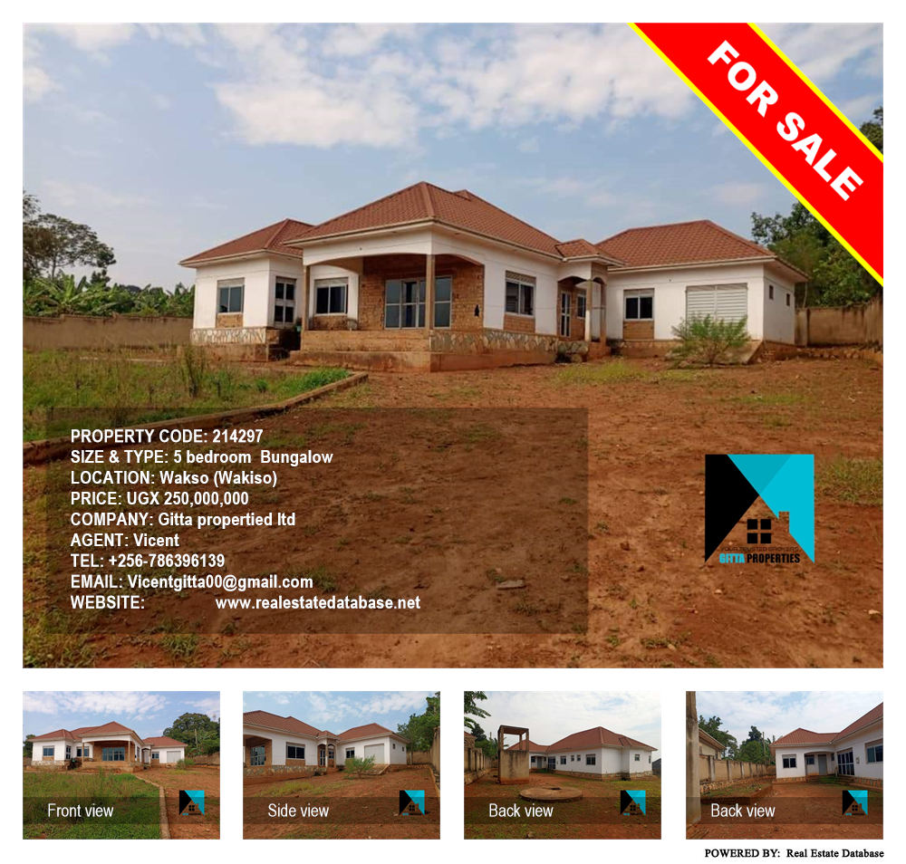 5 bedroom Bungalow  for sale in Wakso Wakiso Uganda, code: 214297