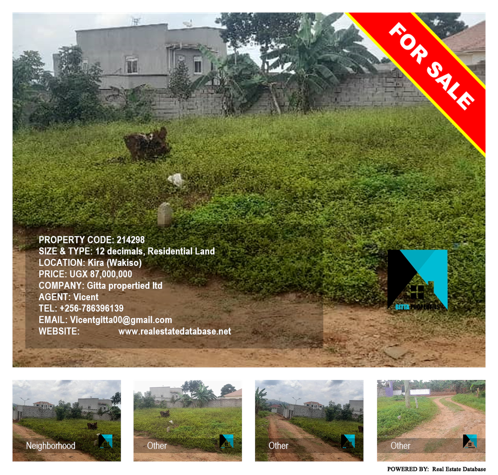 Residential Land  for sale in Kira Wakiso Uganda, code: 214298