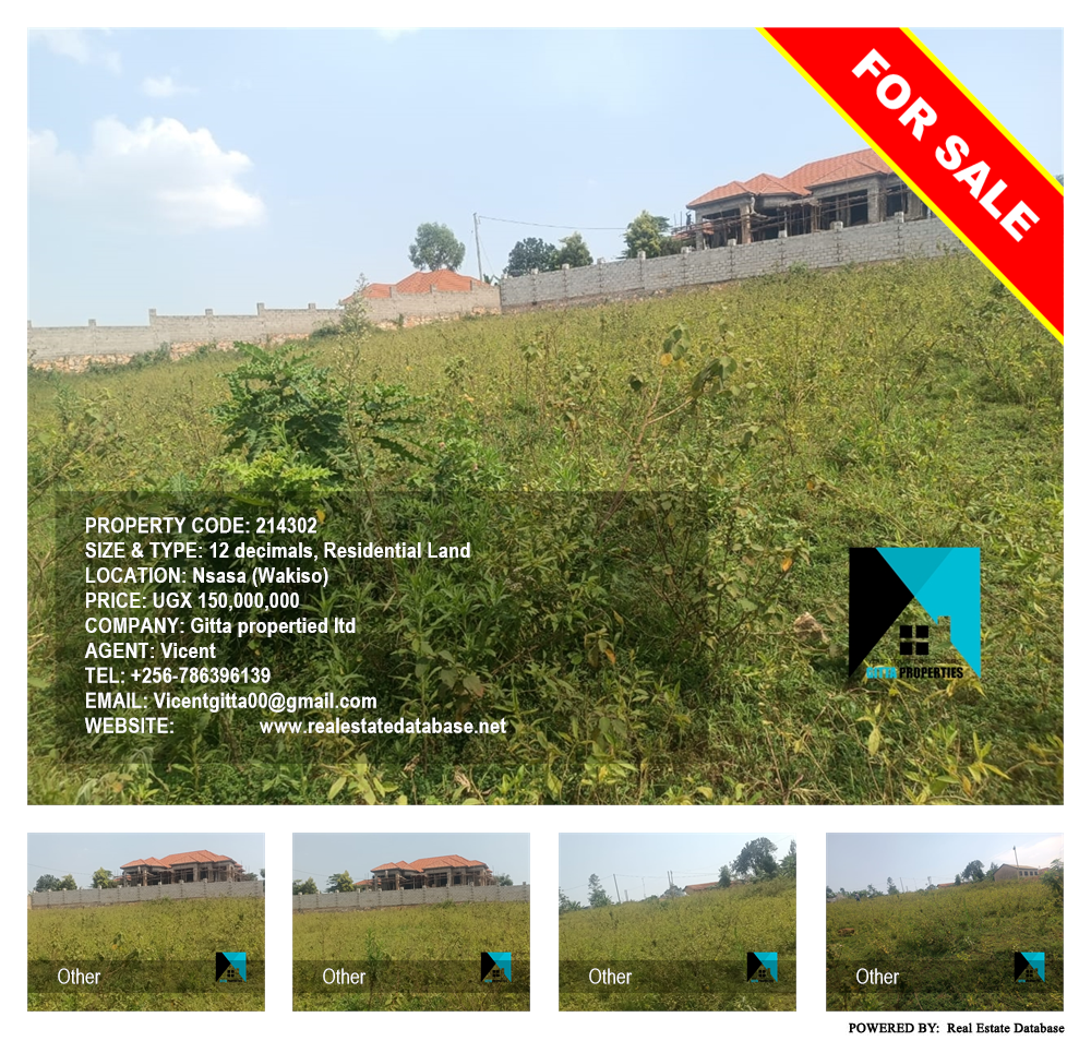 Residential Land  for sale in Nsasa Wakiso Uganda, code: 214302