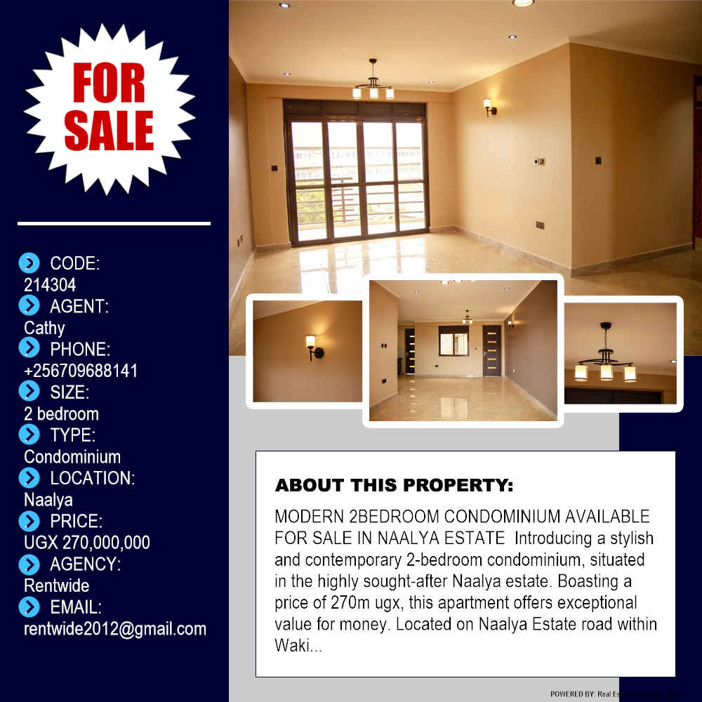 2 bedroom Condominium  for sale in Naalya Wakiso Uganda, code: 214304