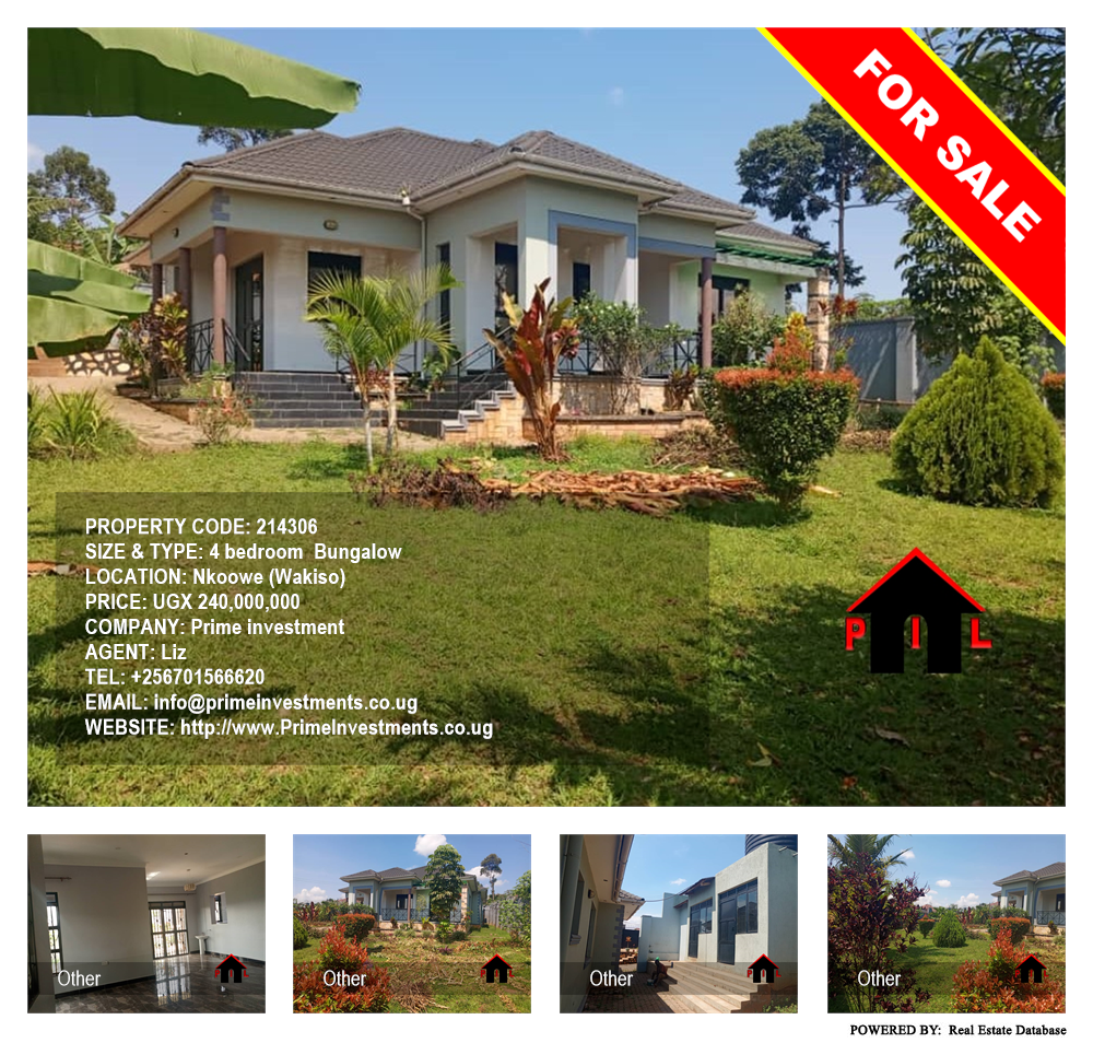 4 bedroom Bungalow  for sale in Nkoowe Wakiso Uganda, code: 214306