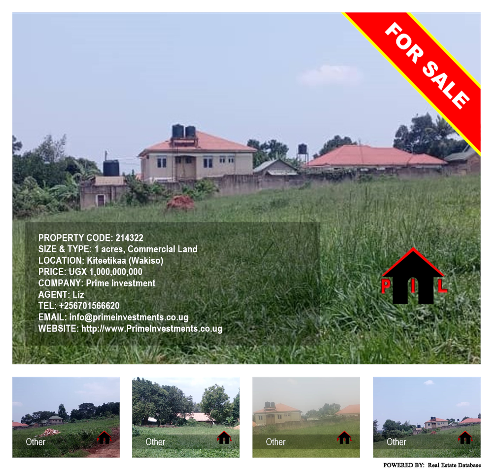 Commercial Land  for sale in Kiteetikaa Wakiso Uganda, code: 214322