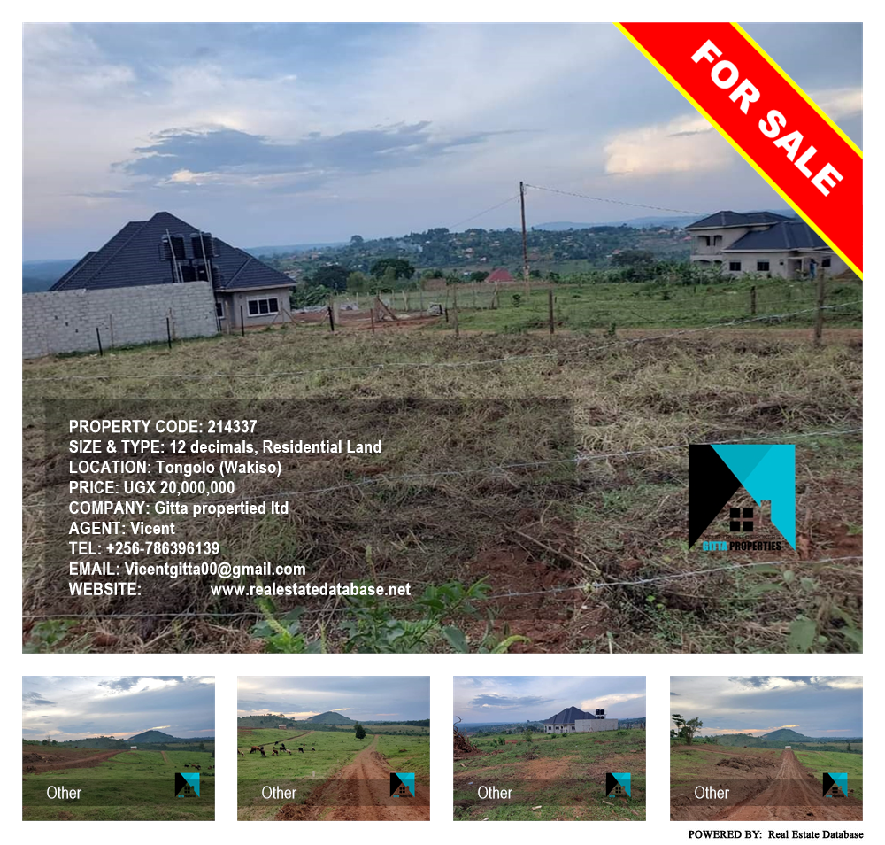 Residential Land  for sale in Tongolo Wakiso Uganda, code: 214337