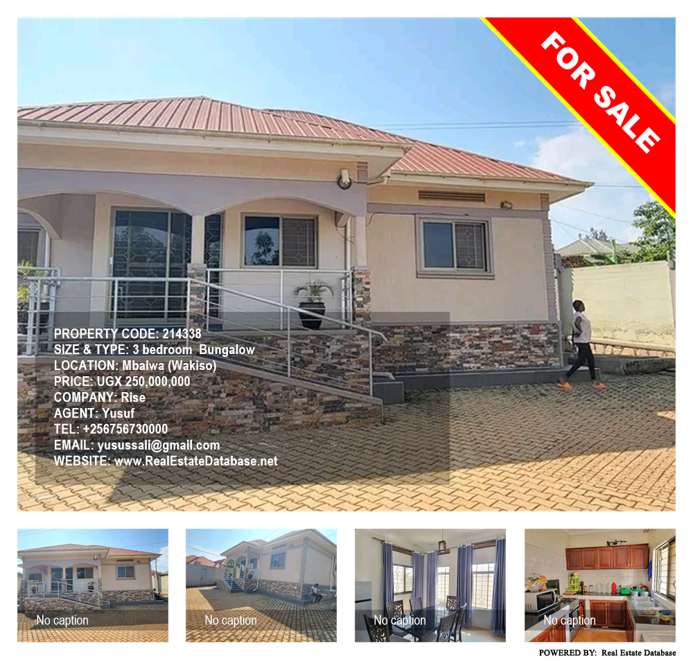 3 bedroom Bungalow  for sale in Mbalwa Wakiso Uganda, code: 214338