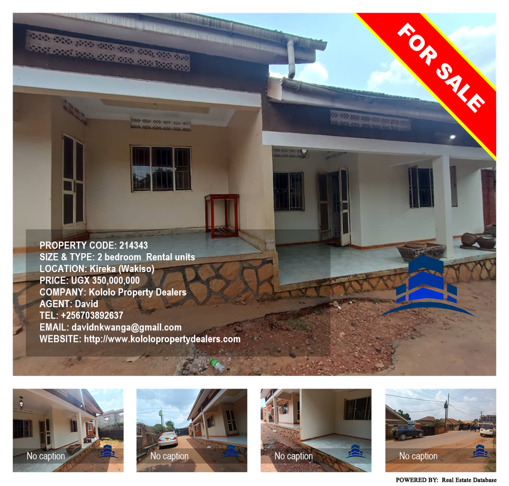 2 bedroom Rental units  for sale in Kireka Wakiso Uganda, code: 214343