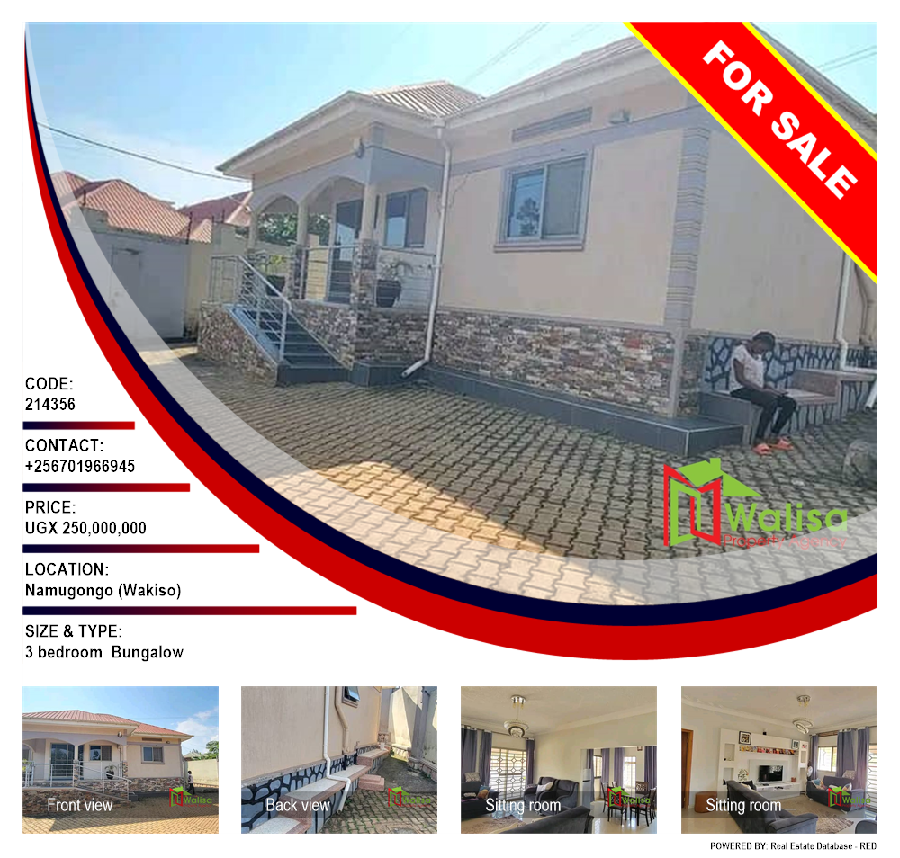 3 bedroom Bungalow  for sale in Namugongo Wakiso Uganda, code: 214356