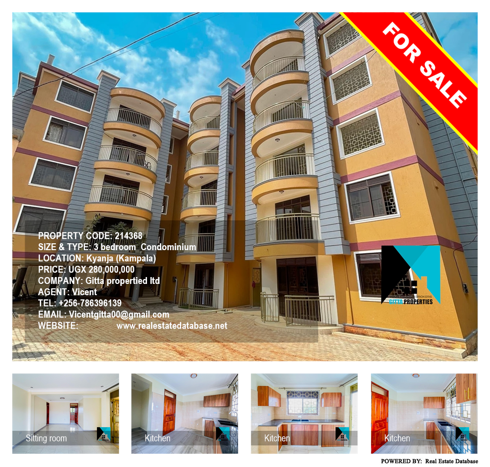 3 bedroom Condominium  for sale in Kyanja Kampala Uganda, code: 214368