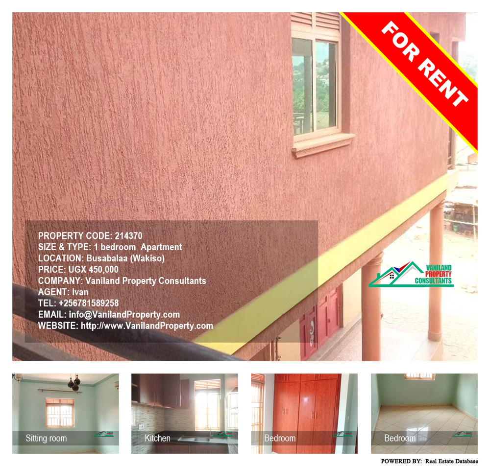 1 bedroom Apartment  for rent in Busabalaa Wakiso Uganda, code: 214370