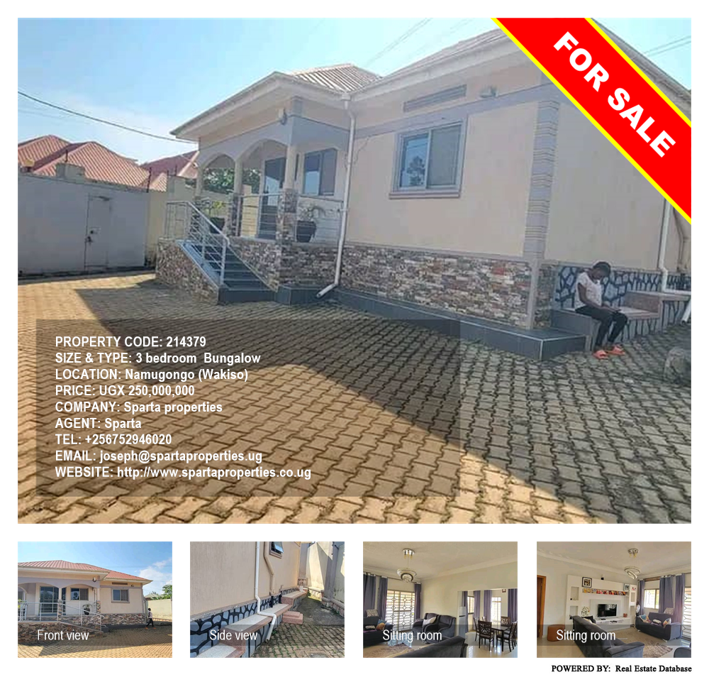 3 bedroom Bungalow  for sale in Namugongo Wakiso Uganda, code: 214379