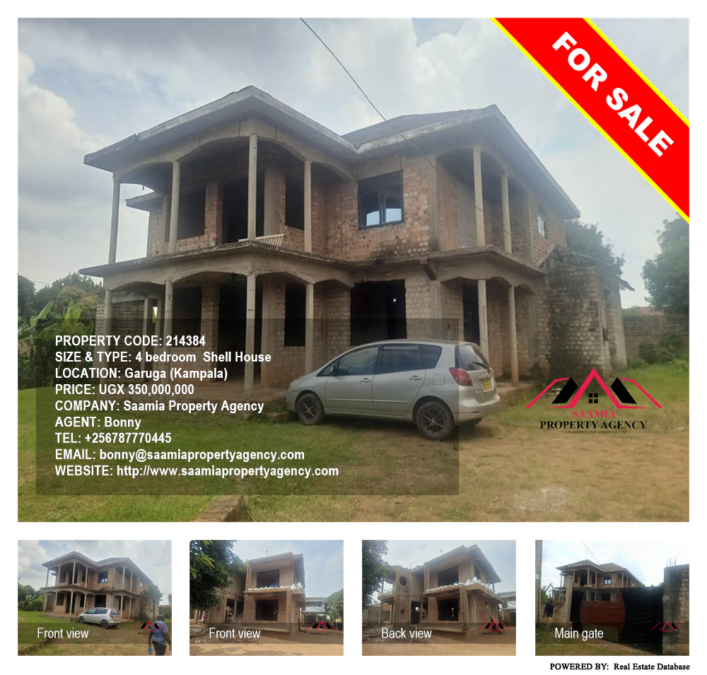 4 bedroom Shell House  for sale in Garuga Kampala Uganda, code: 214384