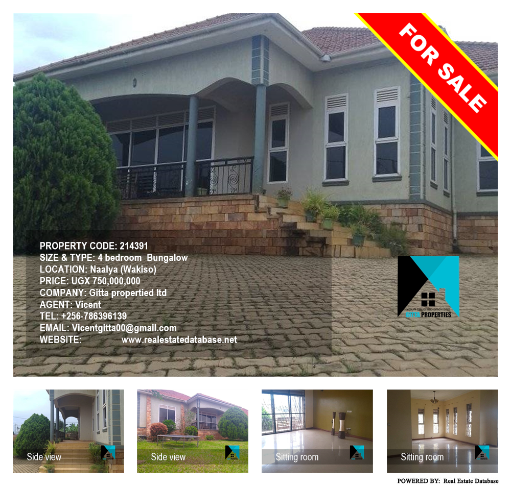 4 bedroom Bungalow  for sale in Naalya Wakiso Uganda, code: 214391