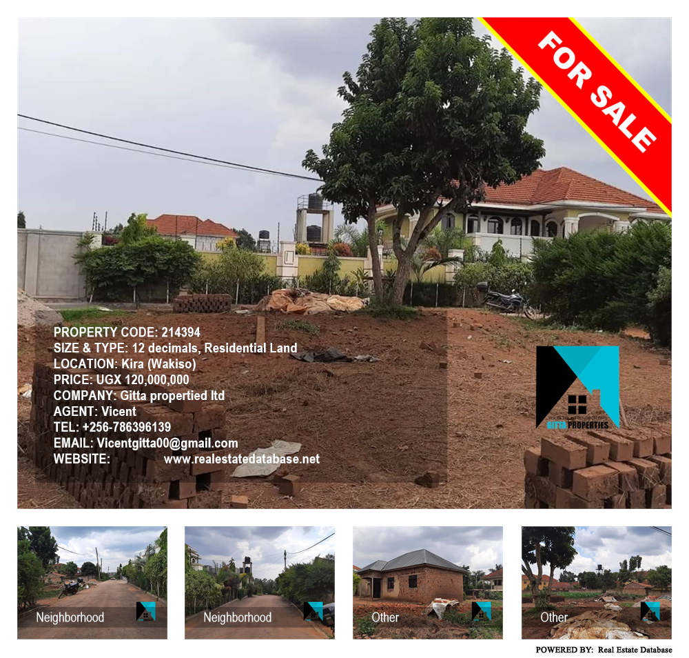 Residential Land  for sale in Kira Wakiso Uganda, code: 214394