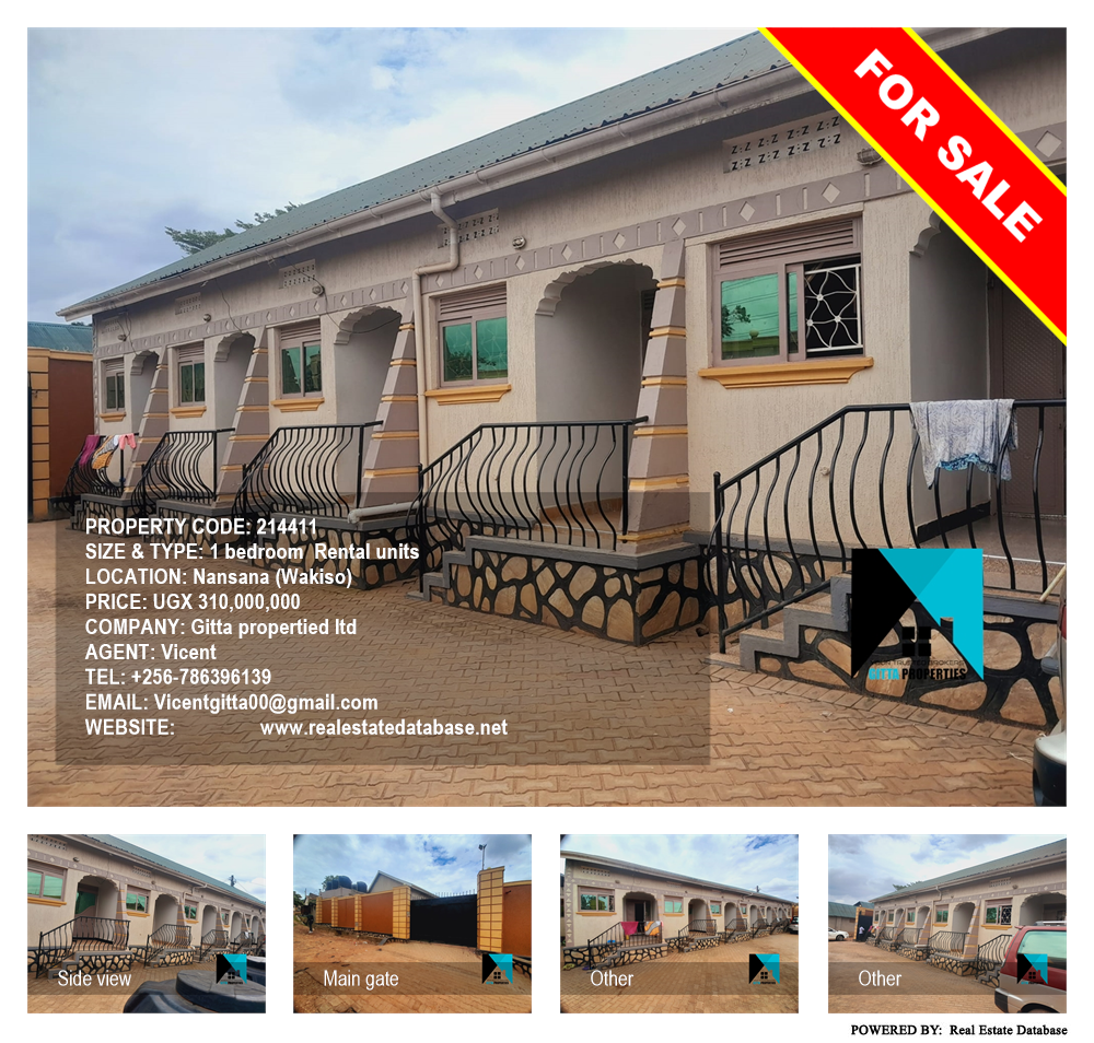 1 bedroom Rental units  for sale in Nansana Wakiso Uganda, code: 214411