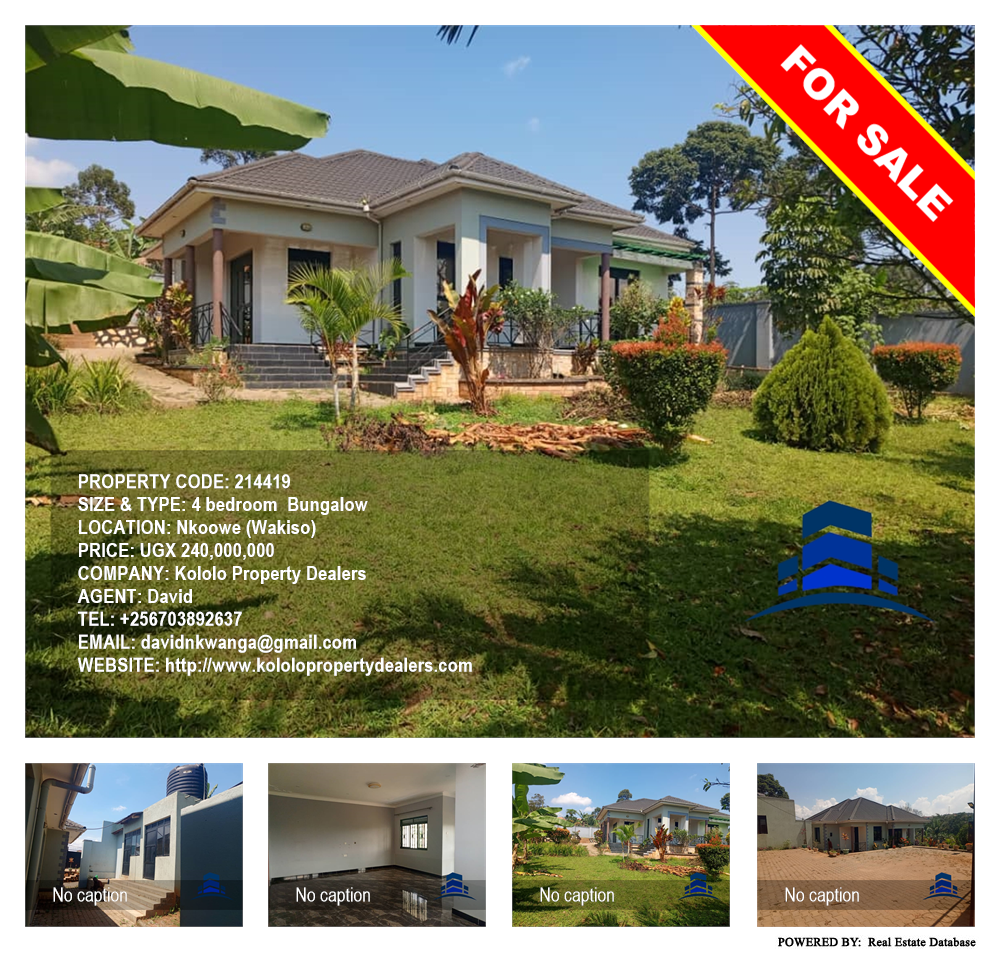 4 bedroom Bungalow  for sale in Nkoowe Wakiso Uganda, code: 214419