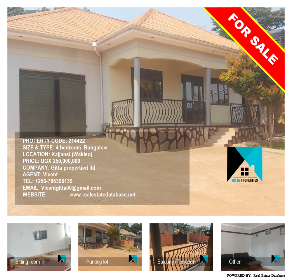 4 bedroom Bungalow  for sale in Kajjansi Wakiso Uganda, code: 214422