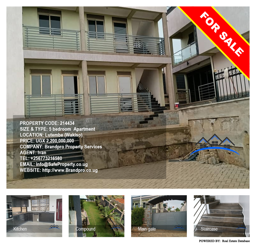 5 bedroom Apartment  for sale in Lutembe Wakiso Uganda, code: 214434