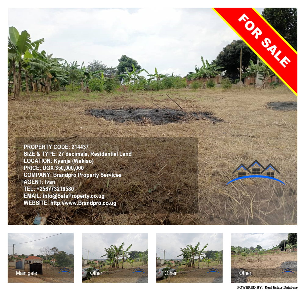 Residential Land  for sale in Kyanja Wakiso Uganda, code: 214437