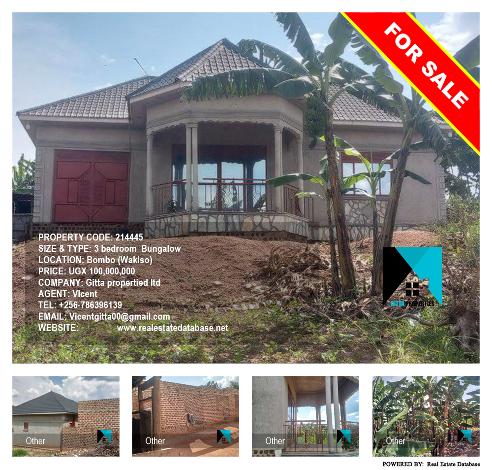 3 bedroom Bungalow  for sale in Bombo Wakiso Uganda, code: 214445