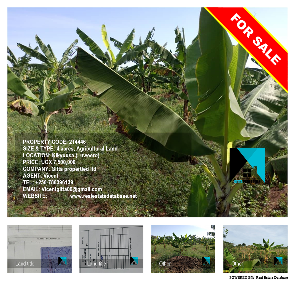 Agricultural Land  for sale in Kikyuusa Luweero Uganda, code: 214446