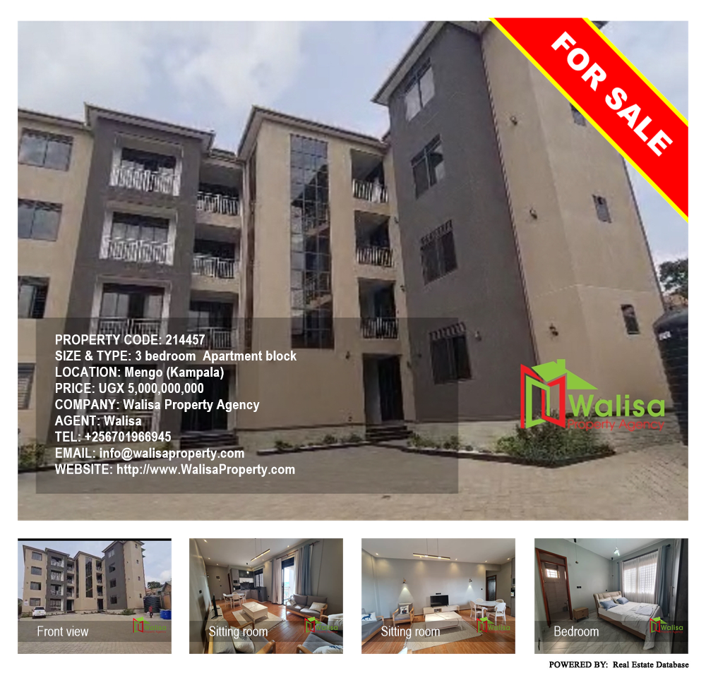 3 bedroom Apartment block  for sale in Mengo Kampala Uganda, code: 214457