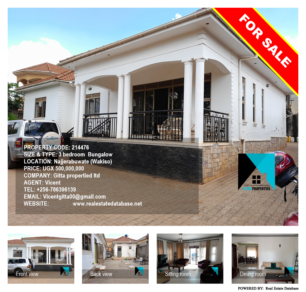 3 bedroom Bungalow  for sale in Najjerabuwate Wakiso Uganda, code: 214476