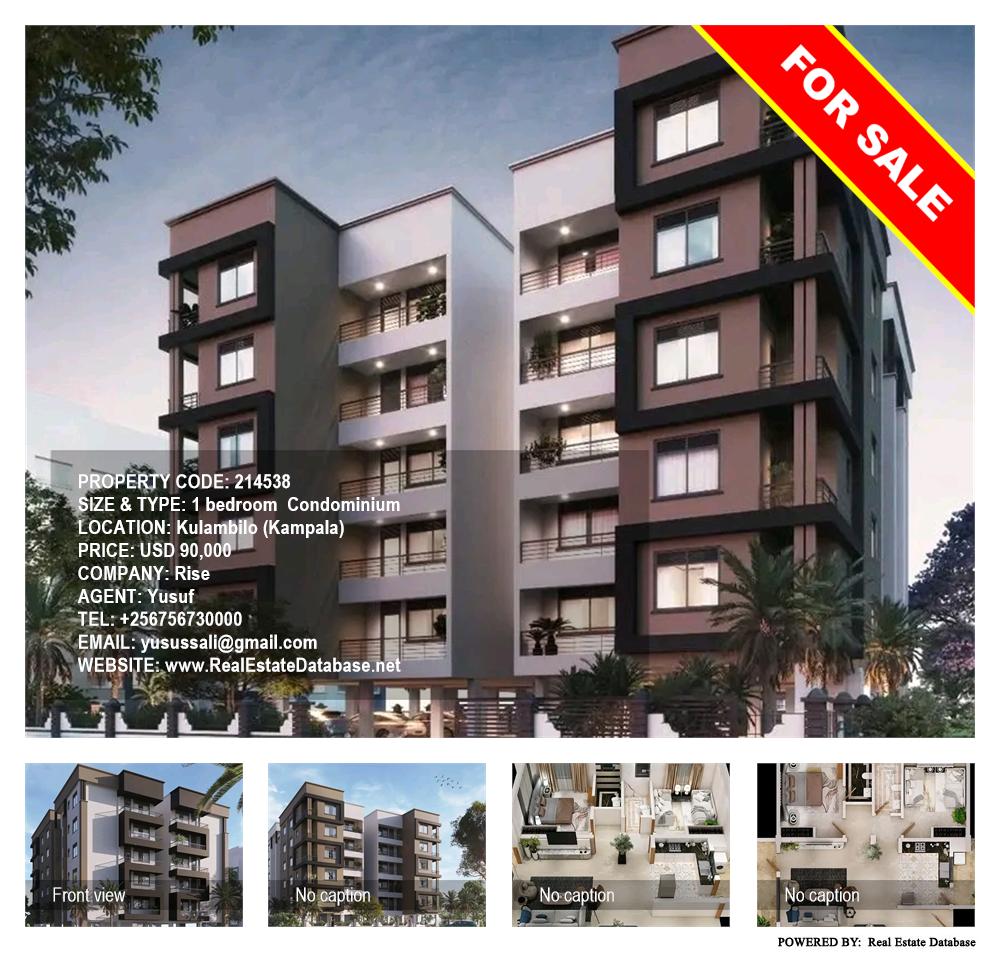 1 bedroom Condominium  for sale in Kulambilo Kampala Uganda, code: 214538