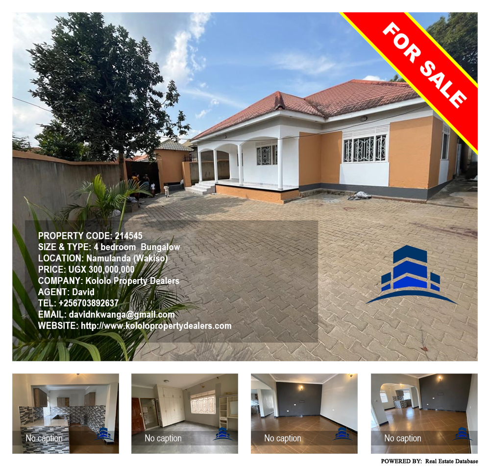 4 bedroom Bungalow  for sale in Namulanda Wakiso Uganda, code: 214545