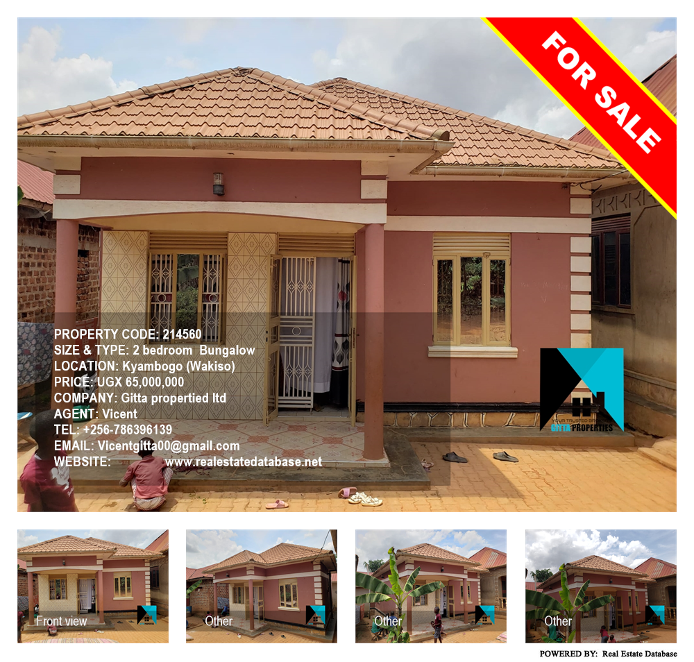 2 bedroom Bungalow  for sale in Kyambogo Wakiso Uganda, code: 214560