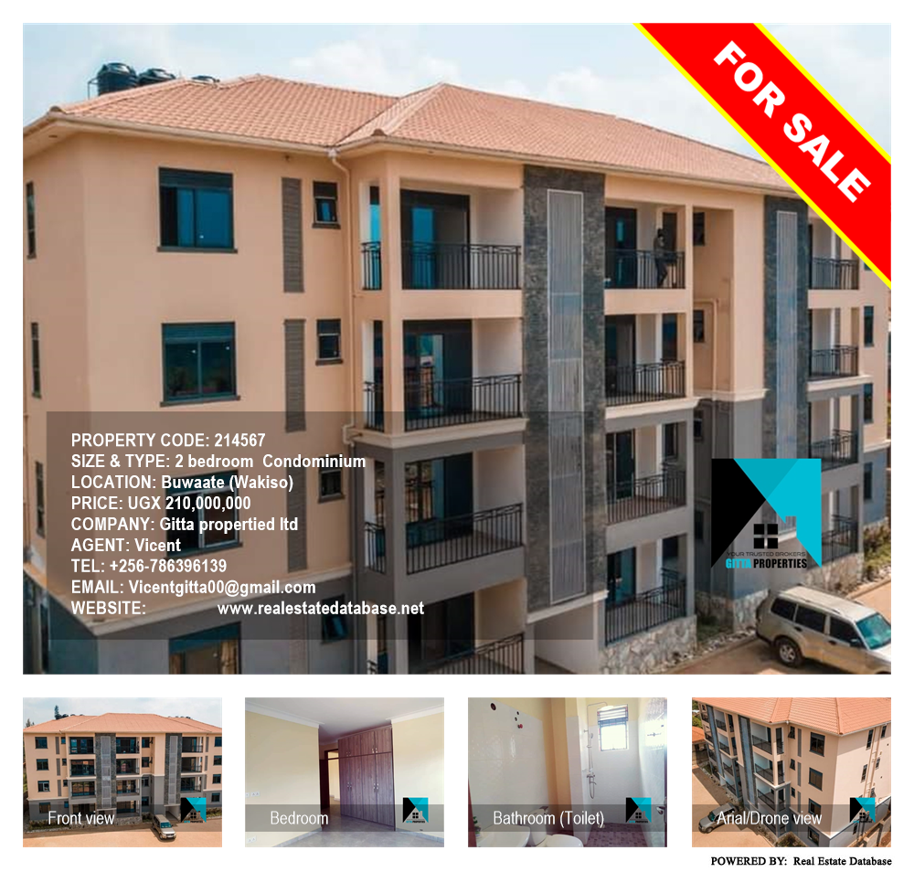 2 bedroom Condominium  for sale in Buwaate Wakiso Uganda, code: 214567