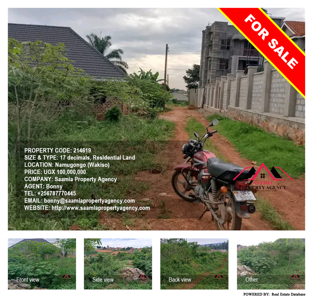 Residential Land  for sale in Namugongo Wakiso Uganda, code: 214619