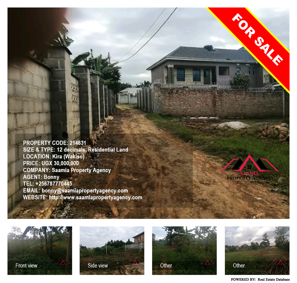 Residential Land  for sale in Kira Wakiso Uganda, code: 214631