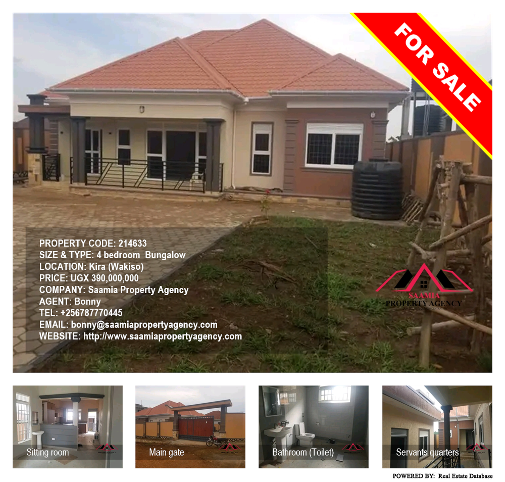 4 bedroom Bungalow  for sale in Kira Wakiso Uganda, code: 214633