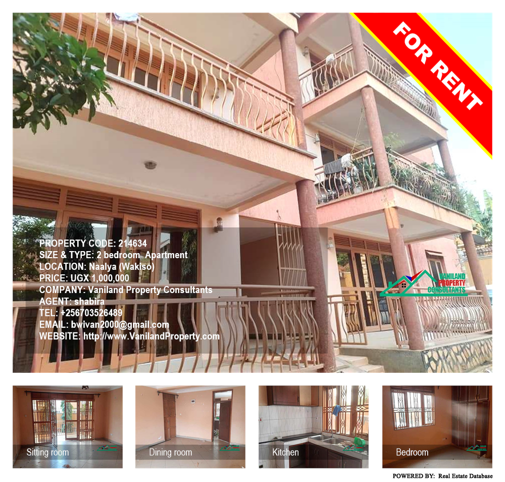 2 bedroom Apartment  for rent in Naalya Wakiso Uganda, code: 214634