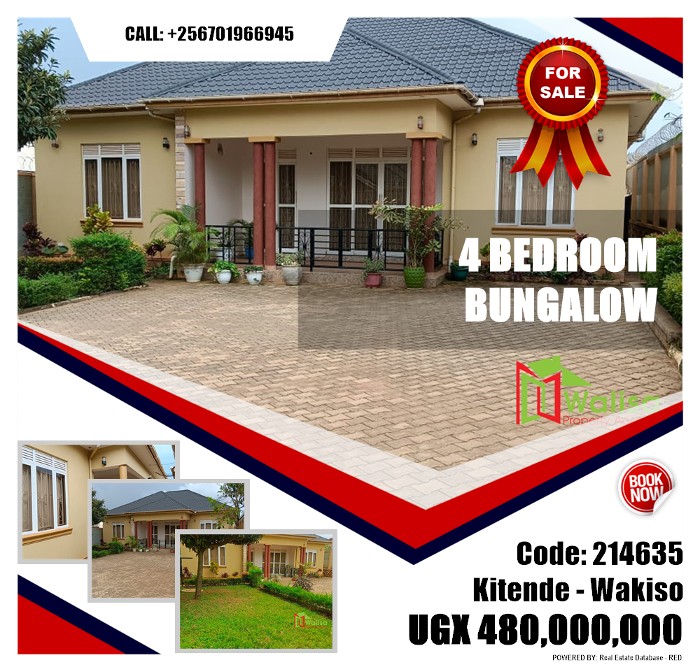 4 bedroom Bungalow  for sale in Kitende Wakiso Uganda, code: 214635