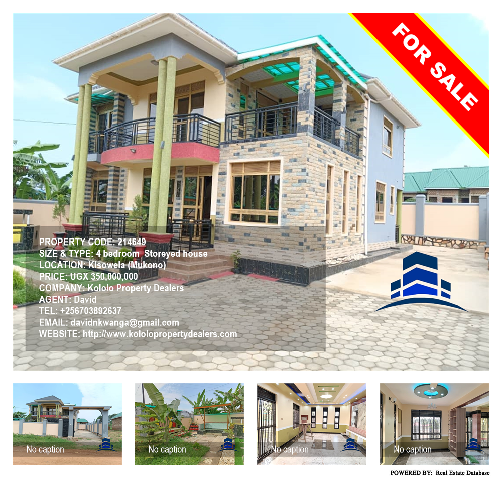 4 bedroom Storeyed house  for sale in Kisowela Mukono Uganda, code: 214649