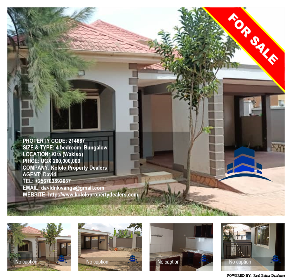 4 bedroom Bungalow  for sale in Kira Wakiso Uganda, code: 214667