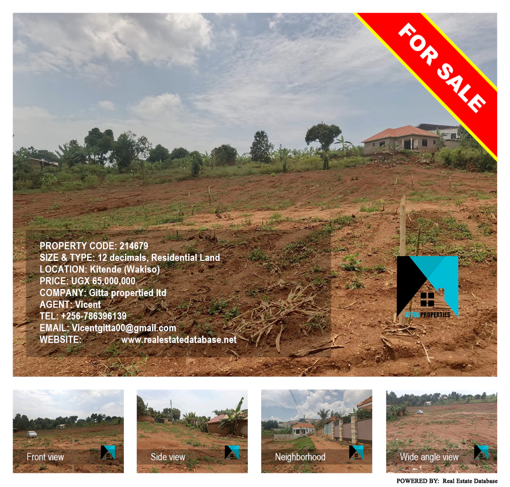 Residential Land  for sale in Kitende Wakiso Uganda, code: 214679