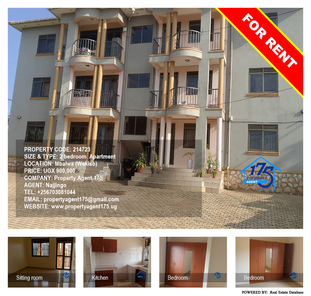 2 bedroom Apartment  for rent in Mbalwa Wakiso Uganda, code: 214723