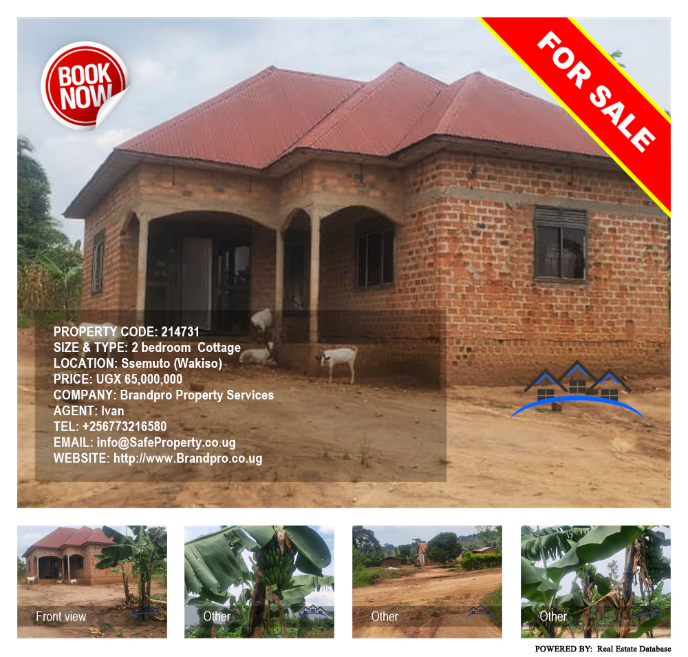 2 bedroom Cottage  for sale in Ssemuto Wakiso Uganda, code: 214731