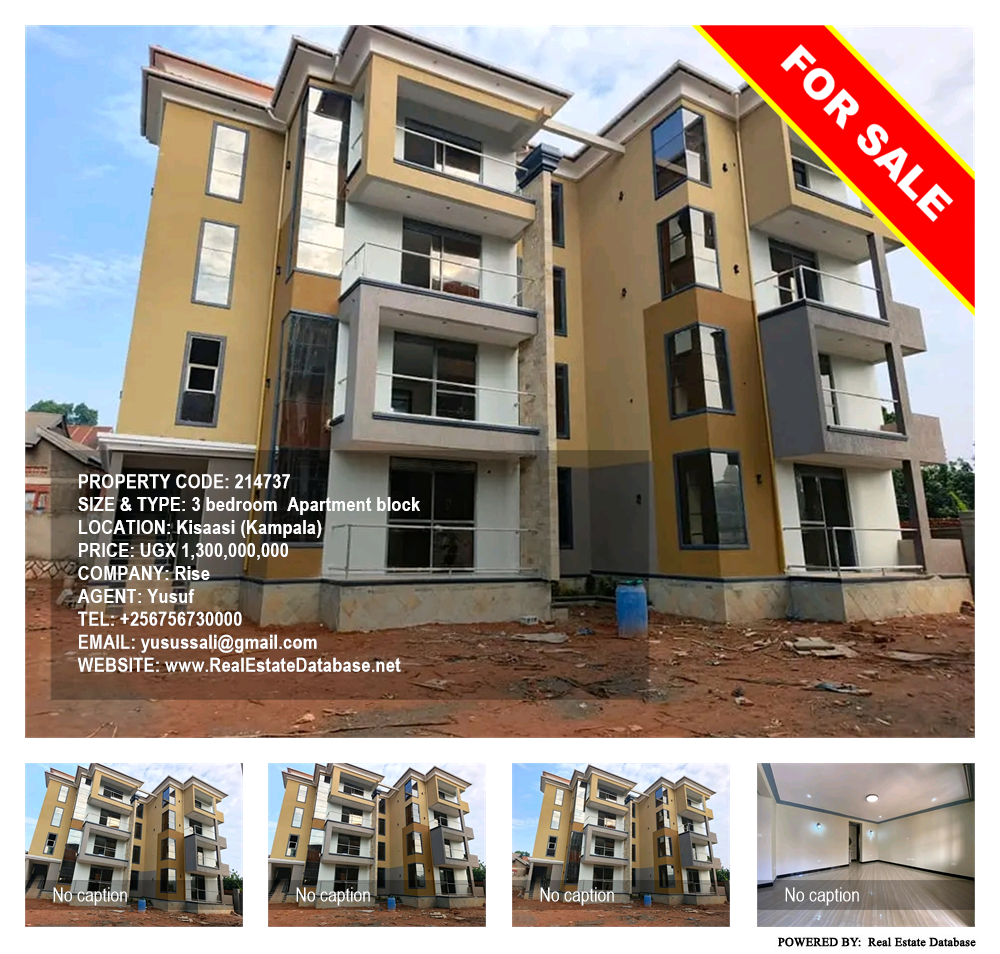 3 bedroom Apartment block  for sale in Kisaasi Kampala Uganda, code: 214737