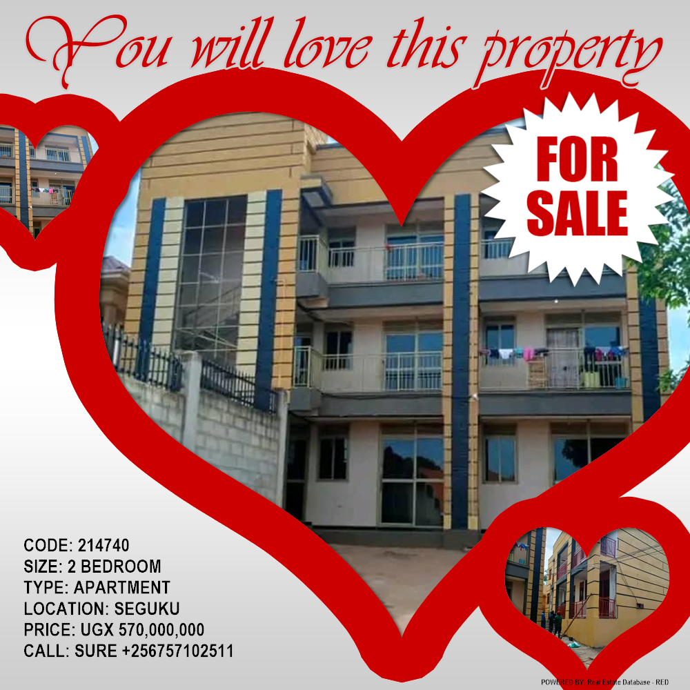 2 bedroom Apartment  for sale in Seguku Wakiso Uganda, code: 214740