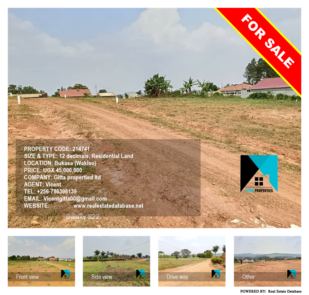 Residential Land  for sale in Bukasa Wakiso Uganda, code: 214741