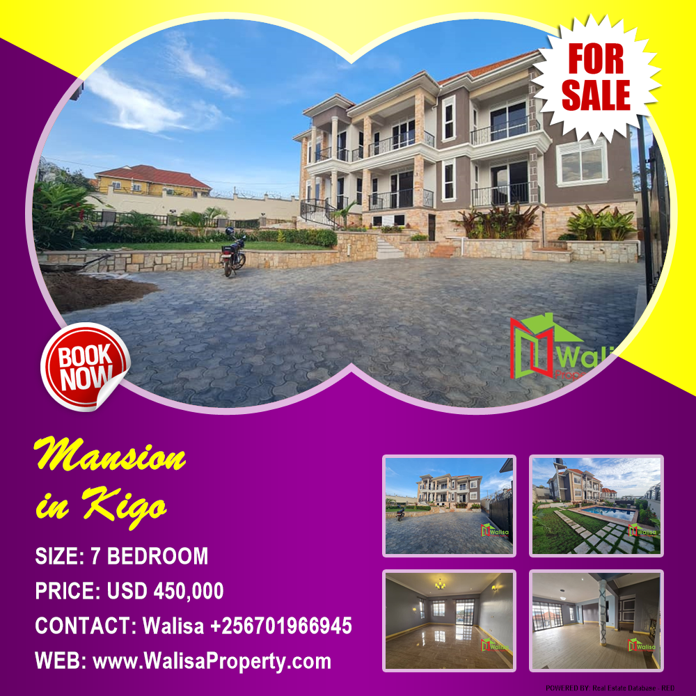 7 bedroom Mansion  for sale in Kigo Wakiso Uganda, code: 214745